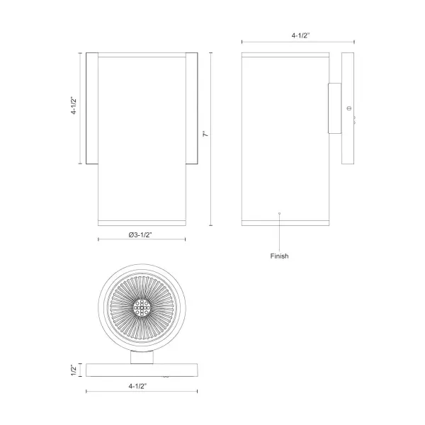 Nordic 7-Inch Exterior Wall Sconce in Matte Black - Image 5