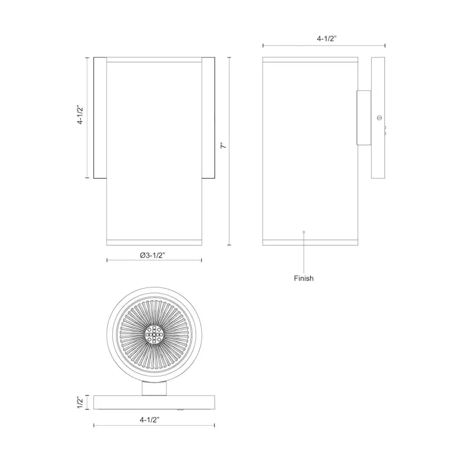 Nordic 7-Inch Exterior Wall Sconce in Matte Black - Image 5