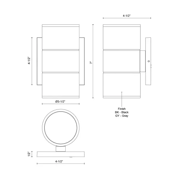 Lund 7-Inch Exterior Wall Sconce - Image 7