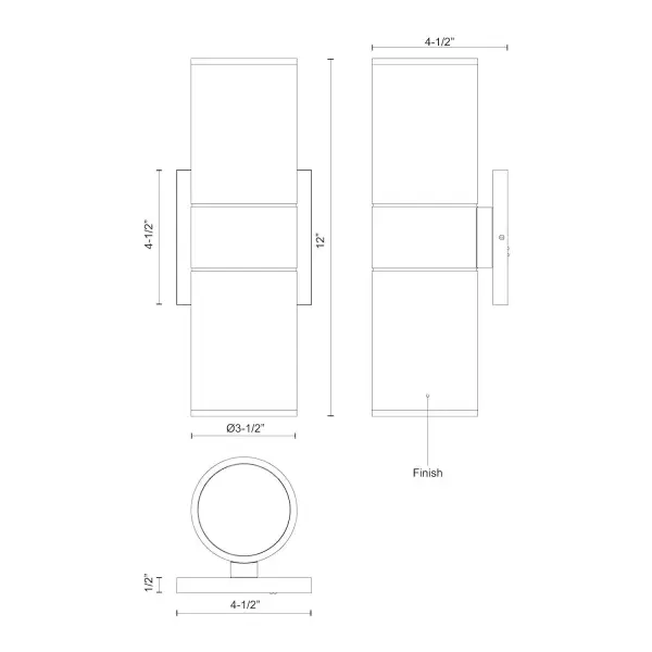Lund 12" Exterior Wall Sconce - Image 4