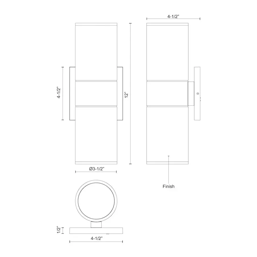Lund 12" Exterior Wall Sconce - Image 4