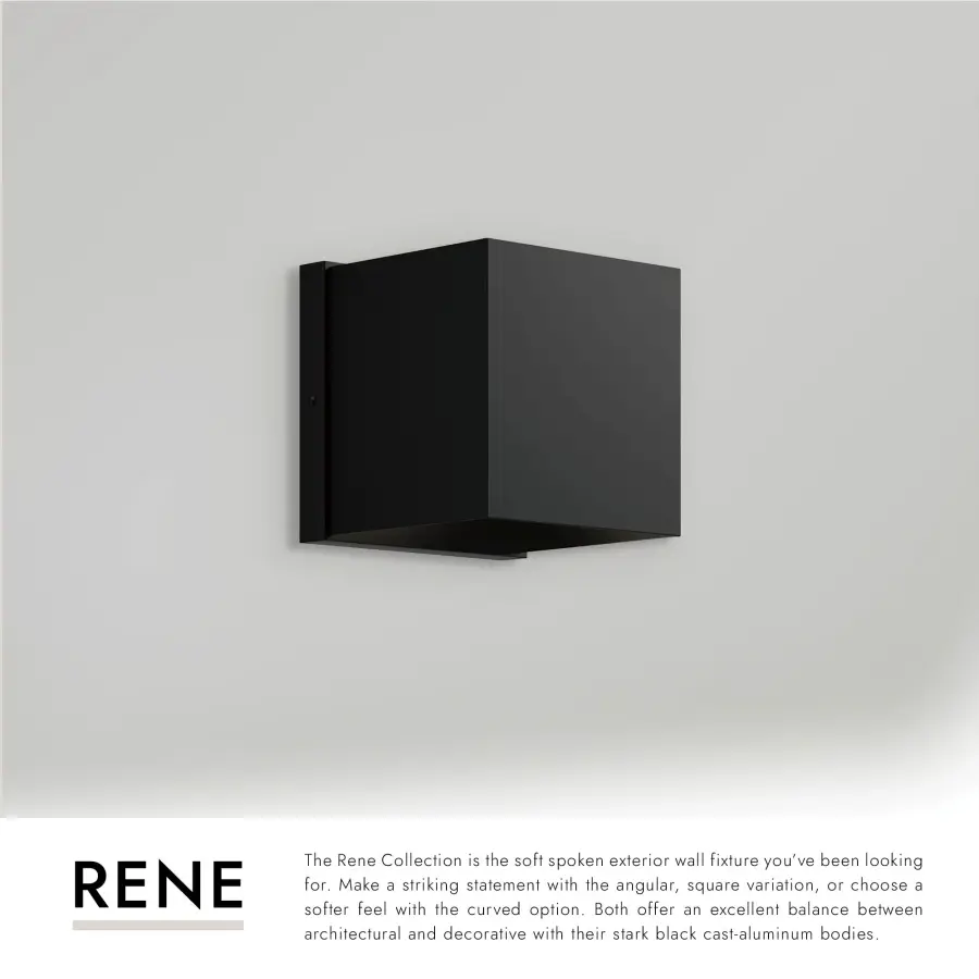 Rene 5-Inch Exterior Wall Sconce in Matte Black - Image 4