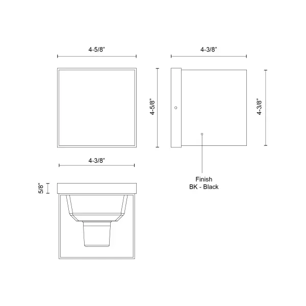 Rene 5-Inch Exterior Wall Sconce in Matte Black - Image 5