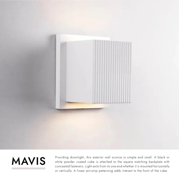 Mavis 4-Inch Exterior Up/Down Wall Light - Image 4