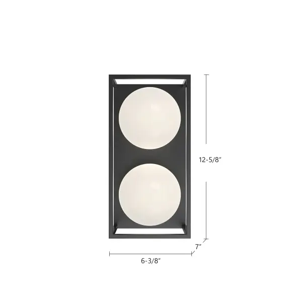 Amelia 13" Exterior Wall Sconce in Matte Black - Image 3