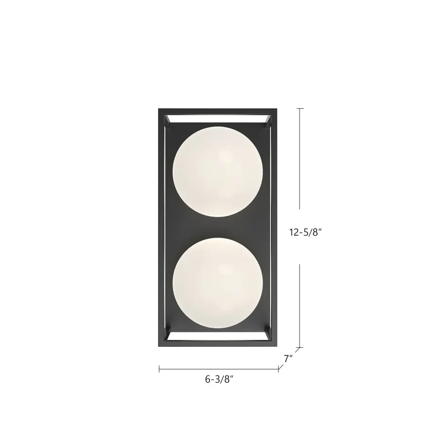Amelia 13" Exterior Wall Sconce in Matte Black - Image 3