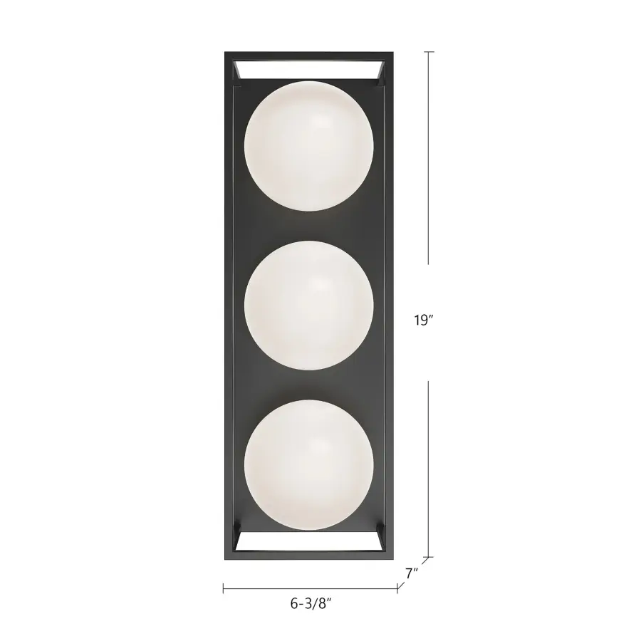 Amelia 19" Exterior Wall Sconce in Matte Black - Image 3