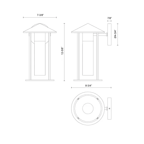 Tenko 12-Inch Exterior Wall Sconce - Image 15