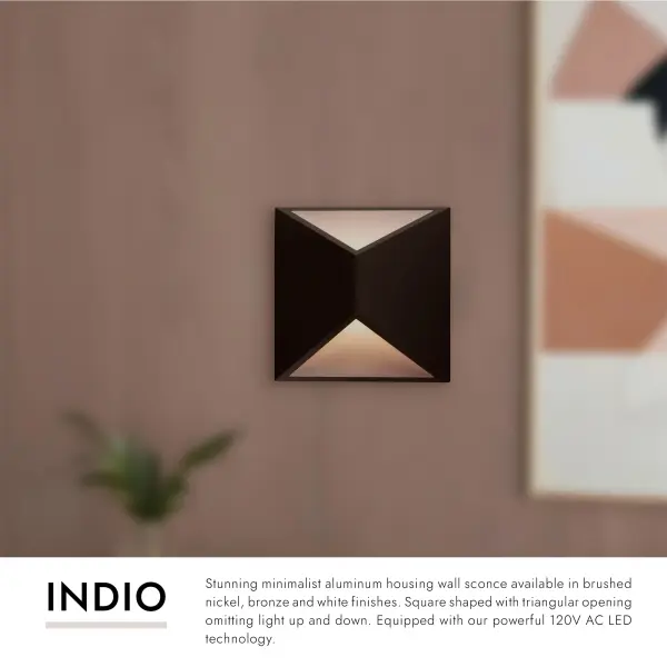 Sleek Modern Wall Sconce with Up/Down Lighting for Indoor & Outdoor Use - Image 4