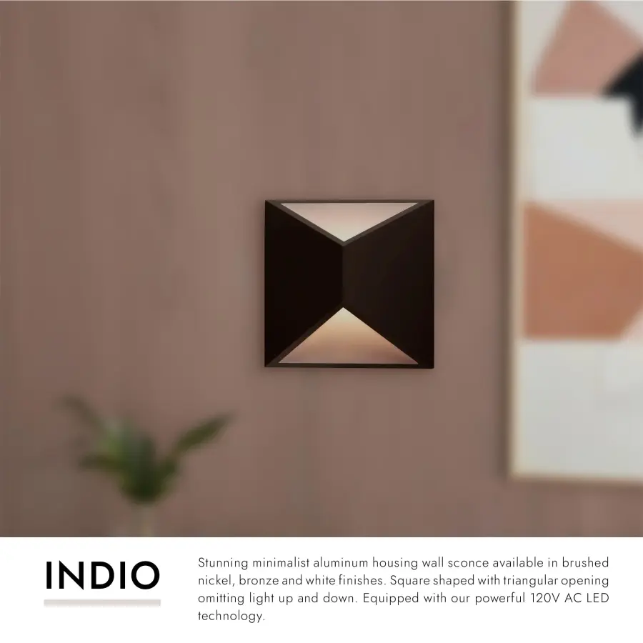 Sleek Modern Wall Sconce with Up/Down Lighting for Indoor & Outdoor Use - Image 4