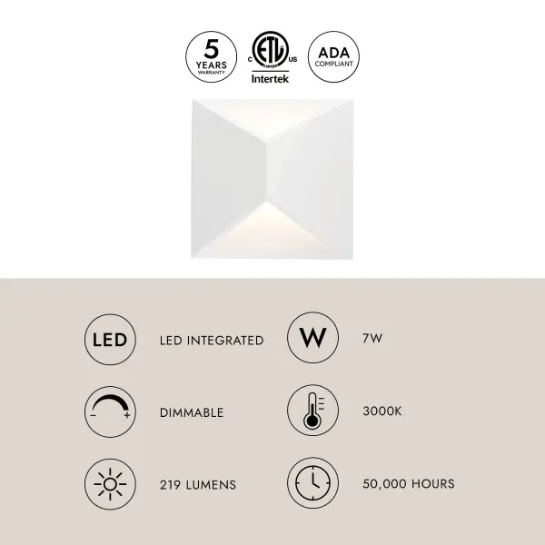 Sleek Modern Wall Sconce with Up/Down Lighting for Indoor & Outdoor Use - Image 5