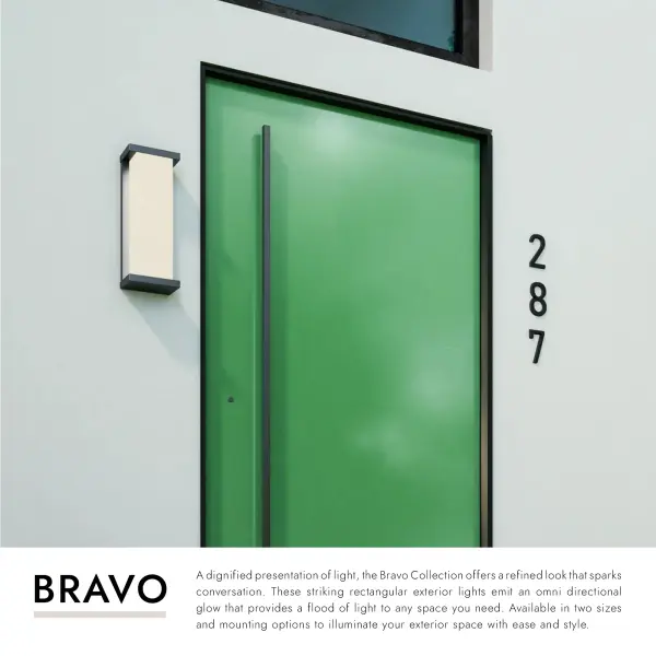 Bravo 20-Inch Exterior Wall Sconce in Matte Black - Image 4