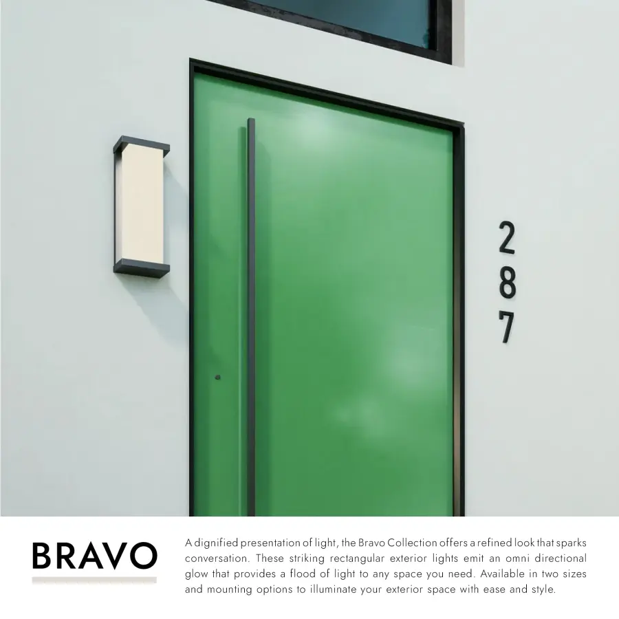 Bravo 20-Inch Exterior Wall Sconce in Matte Black - Image 4