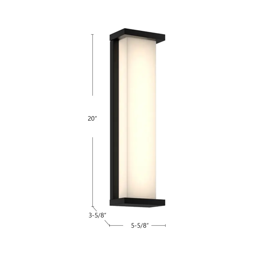 Bravo 20-Inch Exterior Wall Sconce in Matte Black - Image 6
