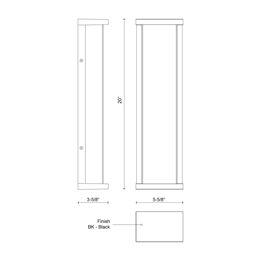 Bravo 20-Inch Exterior Wall Sconce in Matte Black - Image 7
