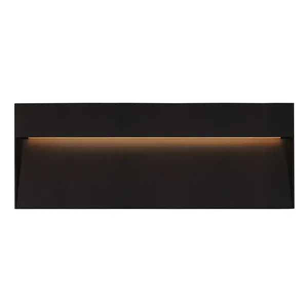 This family of exterior wall-mounted fixtures is available in a variety of geometric forms: circle, square, and two different rectilinear configurations. Light is directed downward from a recess, and the incline allows the glow to radiate gradually. Vanishingly thin and ideal for egress, courtesy, and grace lighting. Integrated LED with 3000K Warm White Color Temperature Designed for any indoor or outdoor usage Modern, Contemporary Style with Decorative Details Installation hardware included Easy assembly instructions included in box Dimmable, see specs for detail