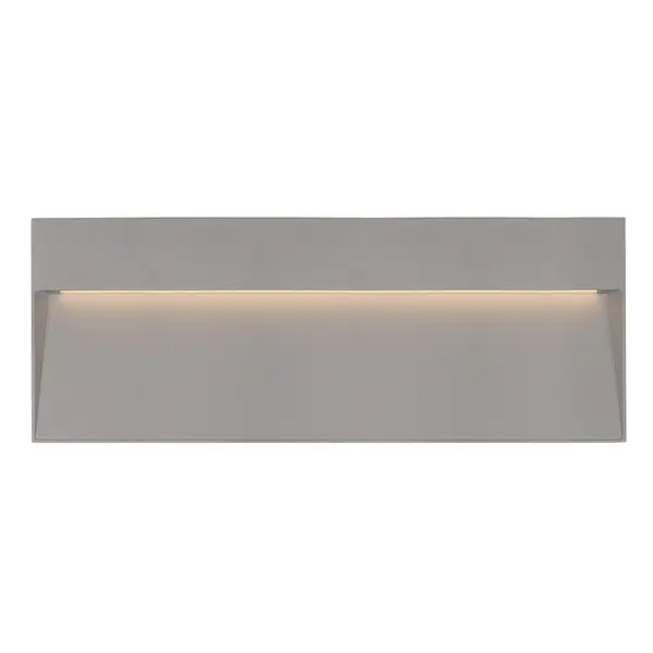 This family of exterior wall-mounted fixtures is available in a variety of geometric forms: circle, square, and two different rectilinear configurations. Light is directed downward from a recess, and the incline allows the glow to radiate gradually. Vanishingly thin and ideal for egress, courtesy, and grace lighting. Integrated LED with 3000K Warm White Color Temperature Designed for any indoor or outdoor usage Modern, Contemporary Style with Decorative Details Installation hardware included Easy assembly instructions included in box Dimmable, see specs for detail - alternate view