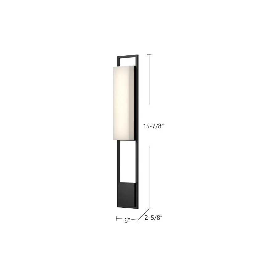 Aspen 33" Exterior Wall Sconce in Matte Black - Image 3