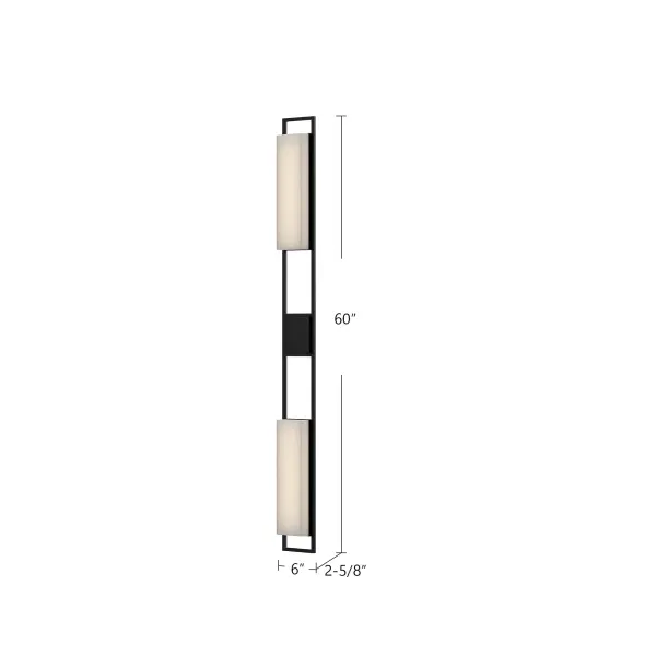 Aspen 60-Inch Exterior Wall Sconce in Matte Black - Image 3