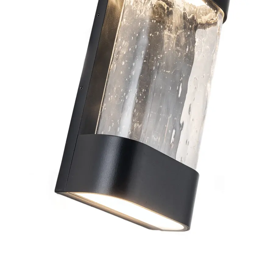 Versatile Indoor-Outdoor Wall Sconce with Handcrafted Glass Detail - Image 5