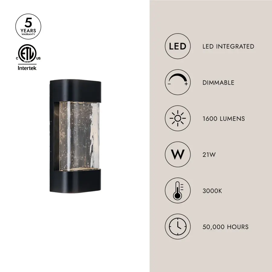 Versatile Indoor-Outdoor Wall Sconce with Handcrafted Glass Detail - Image 8