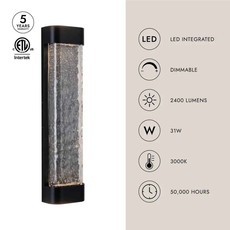 Versatile Indoor-Outdoor Wall Sconce with Handcrafted Art Glass - Image 6