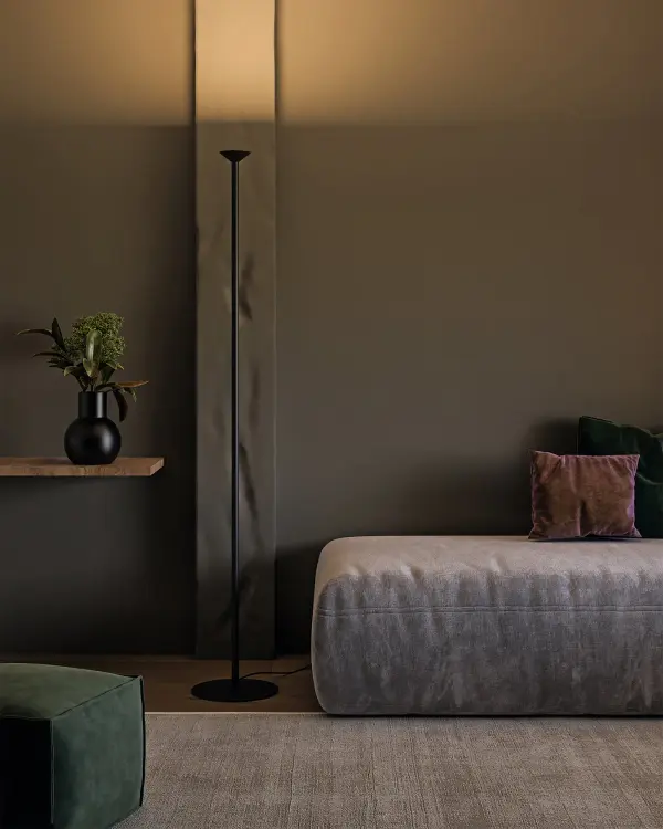Valor 68-Inch LED Floor Lamp in Brushed Gold - Image 4