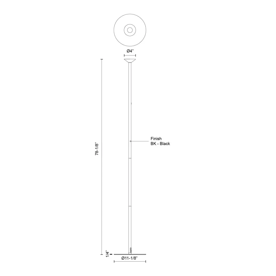 Valor 68-Inch LED Floor Lamp in Brushed Gold - Image 7