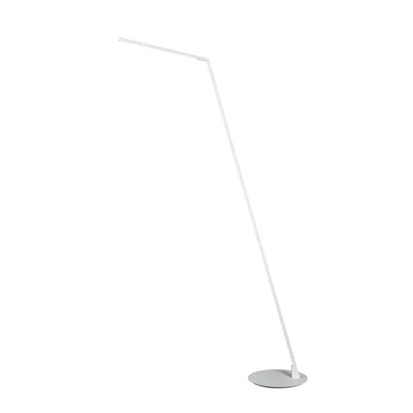 A thin angular line forms the gesture synonymous with the MITER floor and table lamp series. Employed within the top arm of the diminutive square profile is a linear LED source capped by an inset opal diffuser providing uniform soft illumination. The precisely machined aluminum body conceals further functionality with simple power connectors to enable easy assembly and added rotational adjustment. A handsome circular dimmer adorns the structure. Available in multiple finishes. Integrated LED with 3000K Warm White Color Temperature Designed for bedroom, home office, living room, dining room, and more Modern, Contemporary Style with Decorative Details Installation hardware included Easy assembly instructions included in box