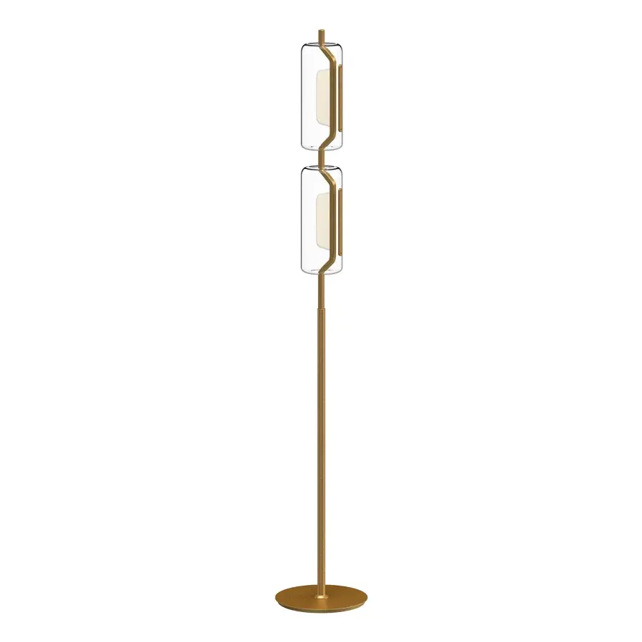 Hilo 63-Inch Floor Lamp in Brushed Gold - Image 2