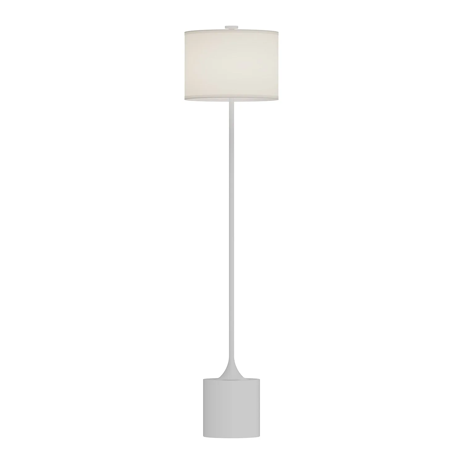 Issa 61-Inch Floor Lamp in Brushed Gold with Ivory Linen Shade