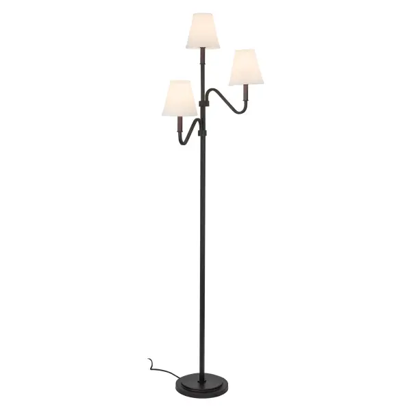 Sloan 68-Inch Floor Lamp in Brushed Gold with White Linen Shade - Image 11