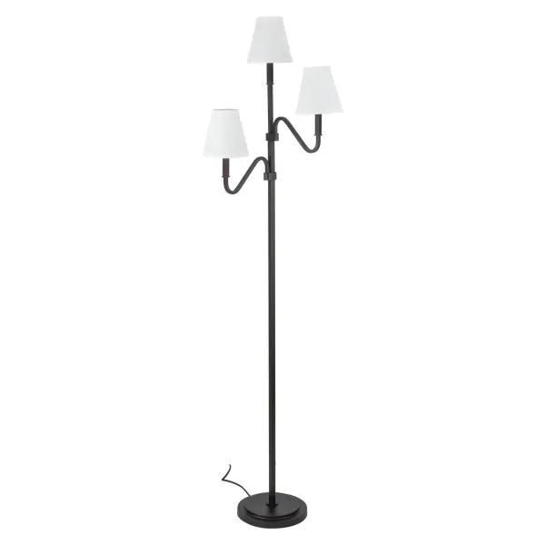Sloan 68-Inch Floor Lamp in Brushed Gold with White Linen Shade - Image 12