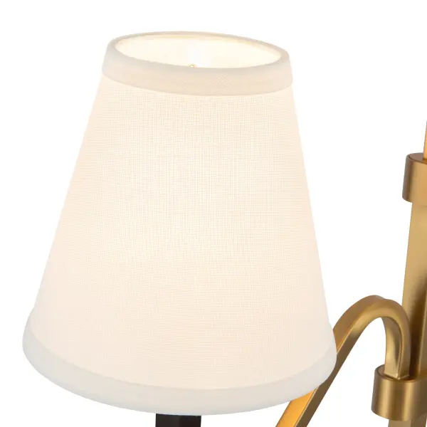 Sloan 68-Inch Floor Lamp in Brushed Gold with White Linen Shade - Image 4