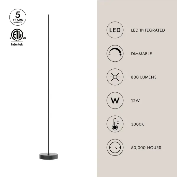 Sleek Adjustable Floor Lamp with Integrated LED and Minimal Design - Image 3