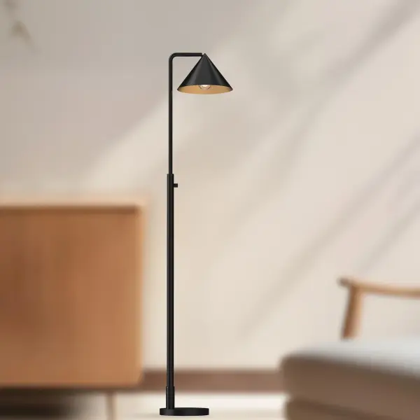 Japanese-Inspired Floor Lamp with Striking Triangular Shade Design - Image 3