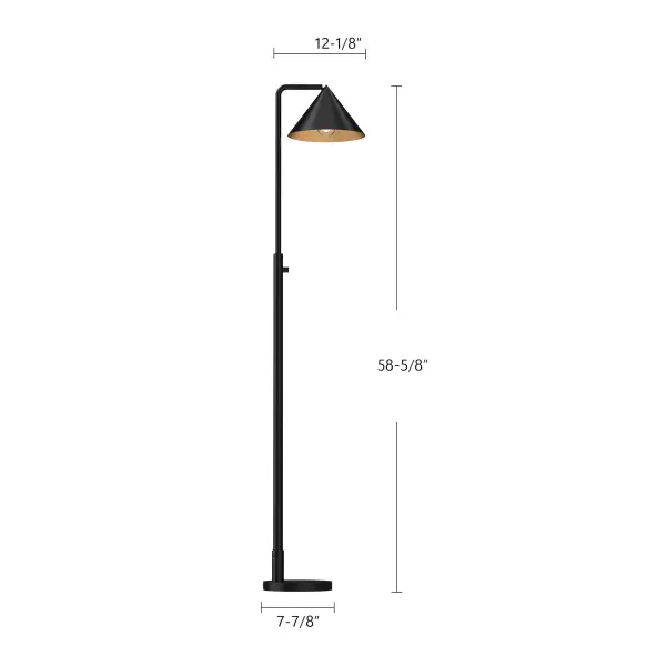 Japanese-Inspired Floor Lamp with Striking Triangular Shade Design - Image 7