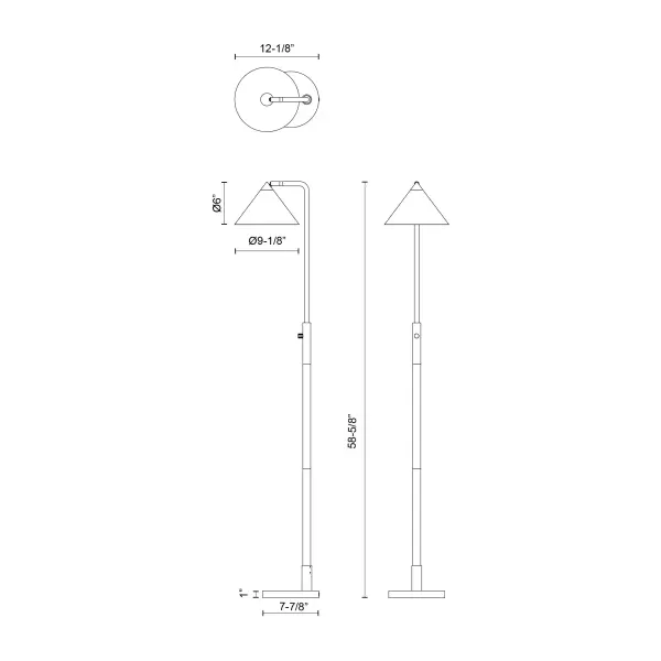 Japanese-Inspired Floor Lamp with Striking Triangular Shade Design - Image 8