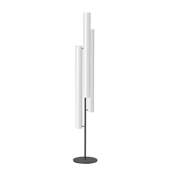 The Gramercy floor lamp combines sleek modern design with practical functionality. Frosted glass cylinders emit an even 360-degree ambient glow, while the integrated LED and touch dimmer provide customizable lighting for any space.