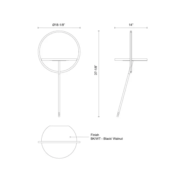 Maya 18-Inch Floor Lamp with Integrated Table - Image 8