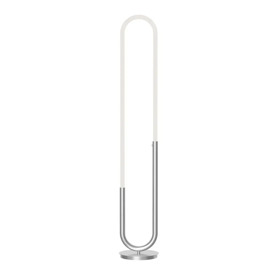 Huron 52-Inch Brushed Gold Floor Lamp - Image 1