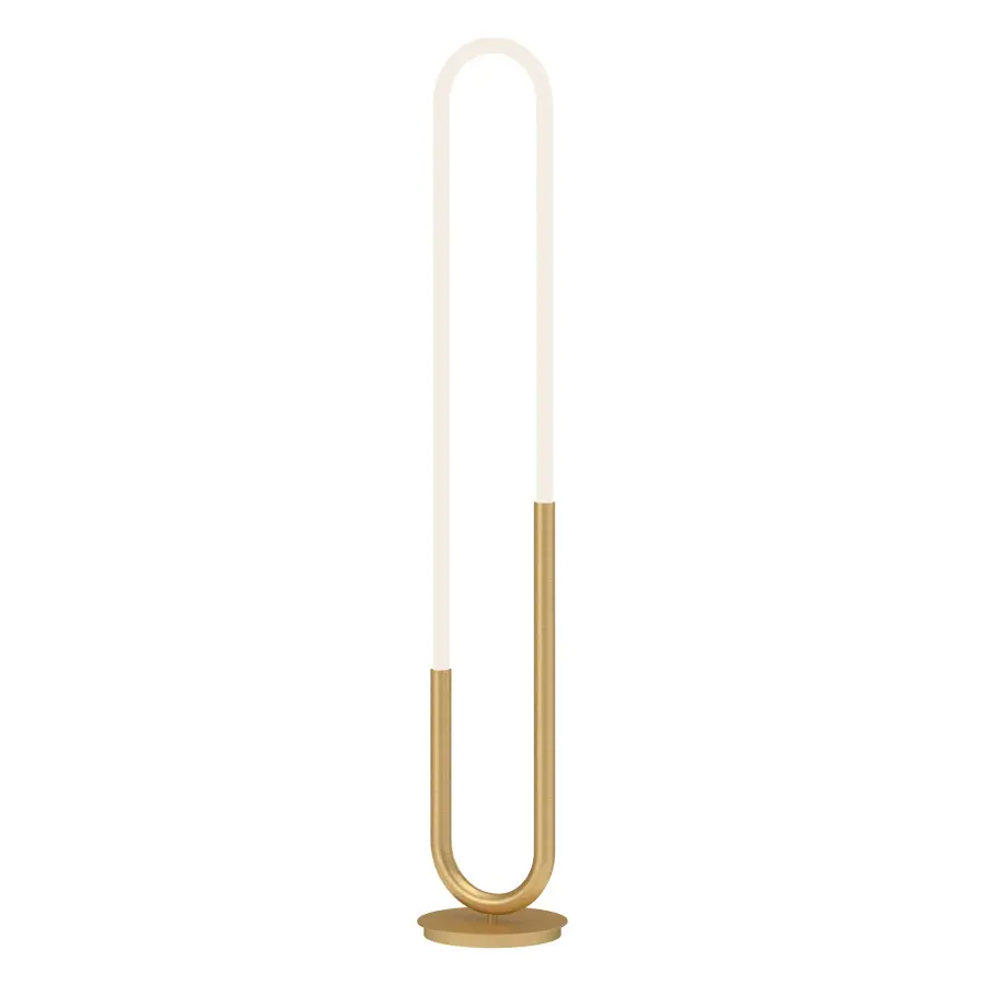 Huron 52-Inch Brushed Gold Floor Lamp - Image 4