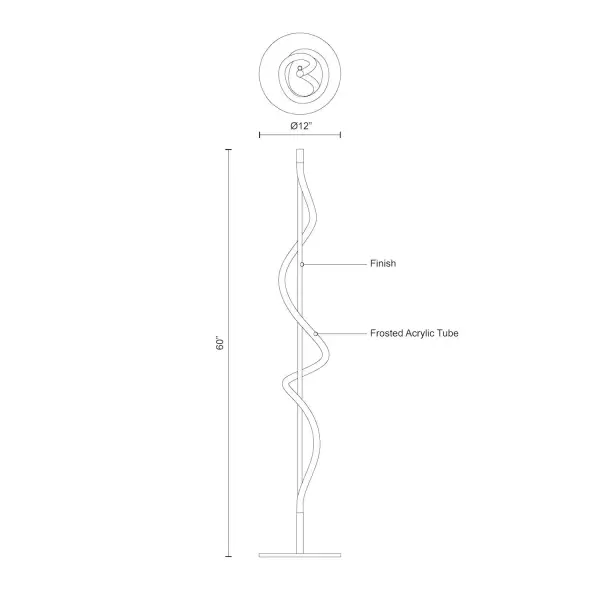 Cursive 12-Inch Floor Lamp - Image 5