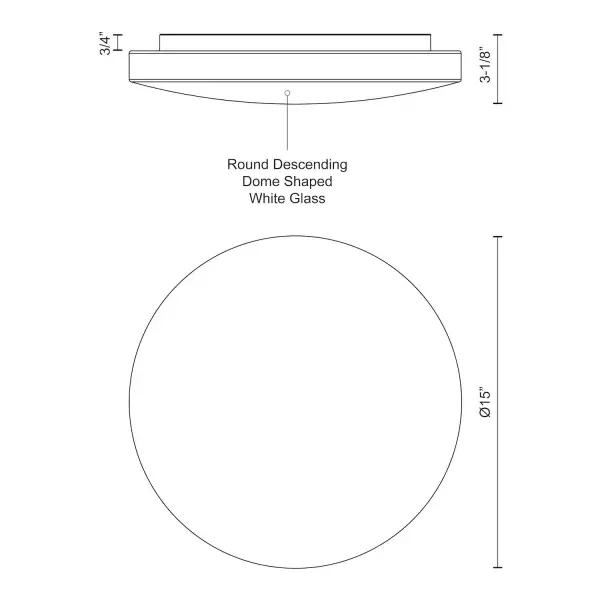 Trafalgar 15-Inch Flush Mount - Image 8