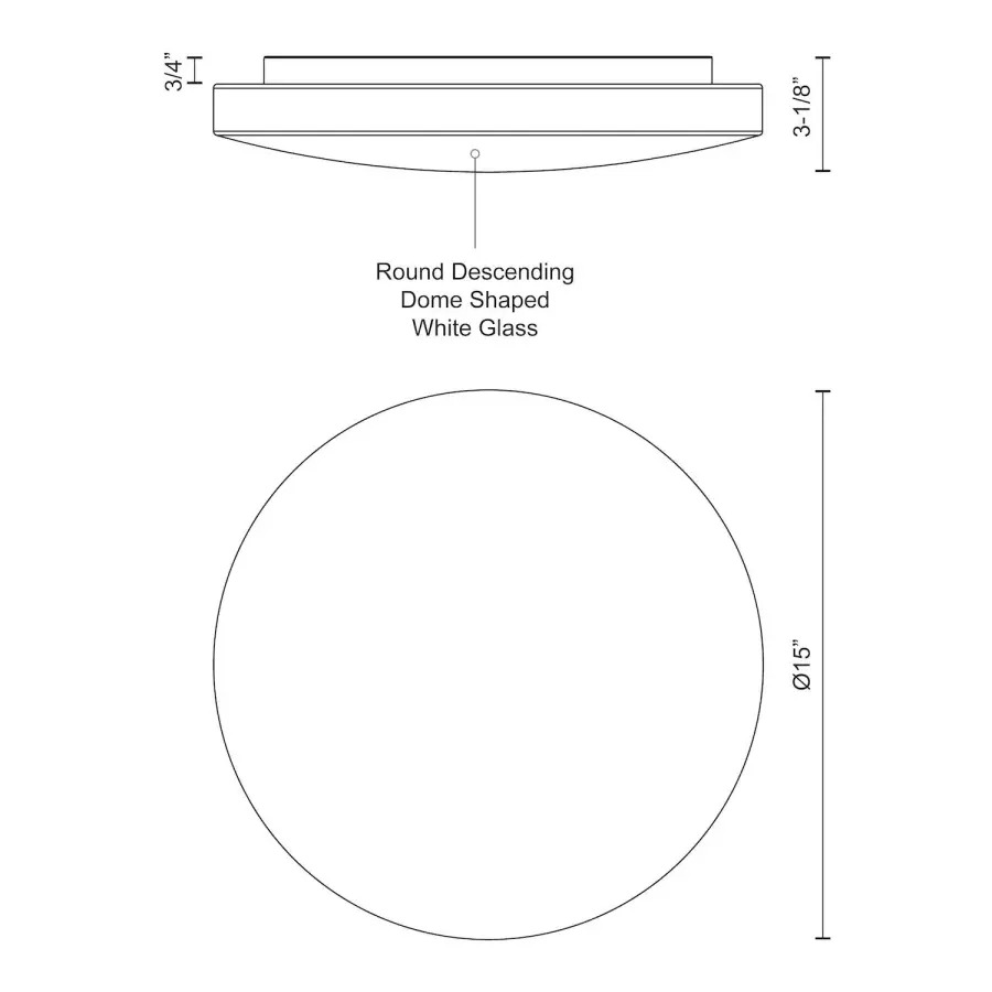 Trafalgar 15-Inch Flush Mount - Image 8