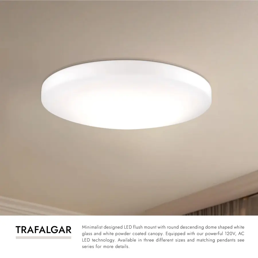 Clean Modern LED Flush Mount with Warm White Glow - Image 5