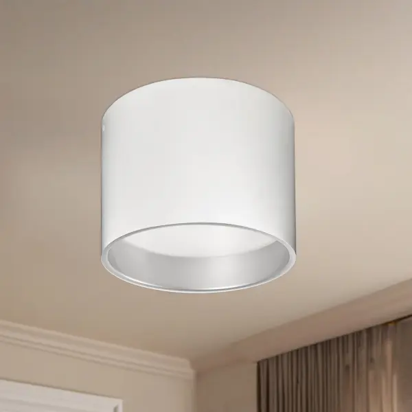 Sleek Two-Tone Flush Mount with Integrated LED Technology - Image 3