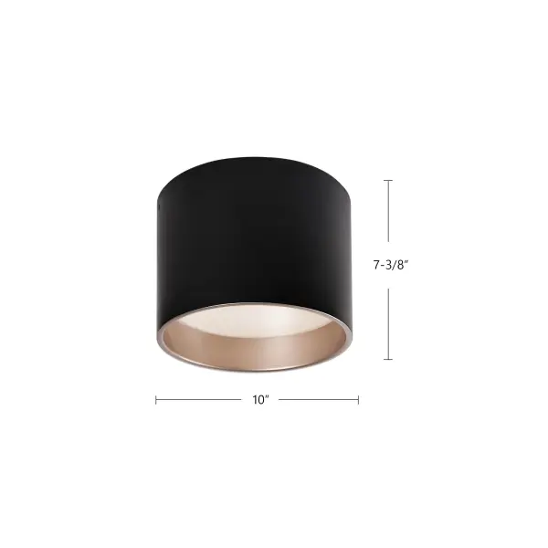 Sleek Two-Tone Flush Mount with Integrated LED Technology - Image 5