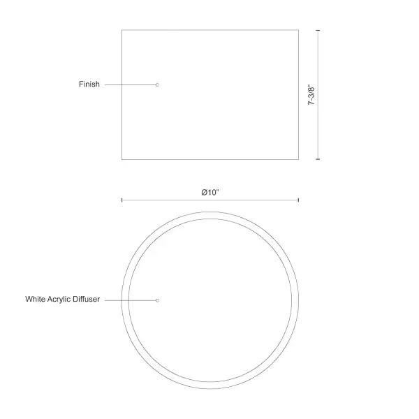 Sleek Two-Tone Flush Mount with Integrated LED Technology - Image 6