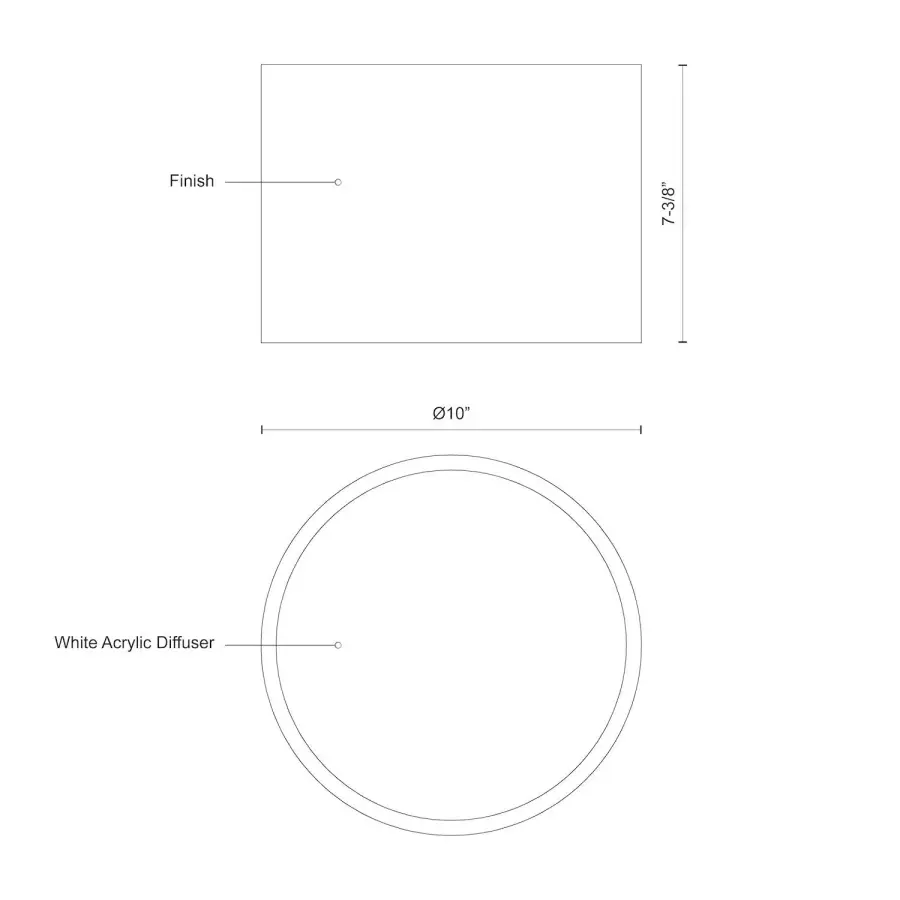 Sleek Two-Tone Flush Mount with Integrated LED Technology - Image 6